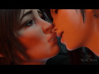 awf tifa kissing lara - tr and ff7 by the rope dude