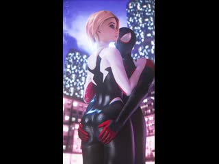awf spider gwen ass grab - marvel by guilty