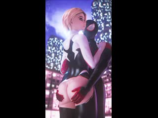 awf spider gwen nude ass grab - marvel by guilty