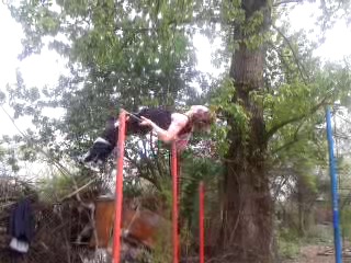 twirled on the horizontal bar)